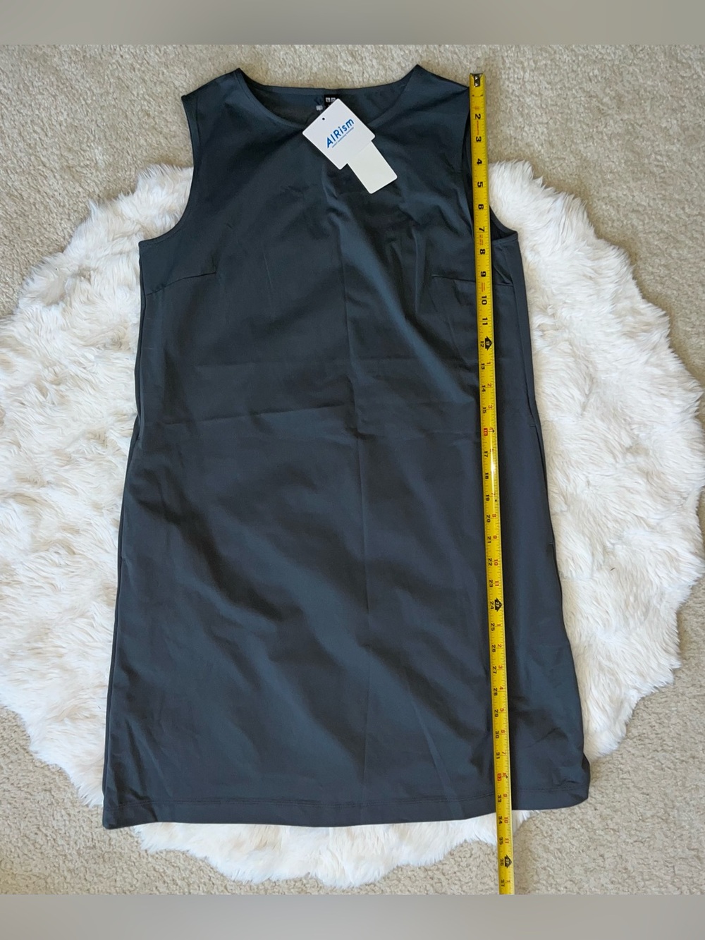 ✨ NWT Uniqlo Ultra Stretch AIRism Sleeveless Mini Dress Dark Gray | Size S